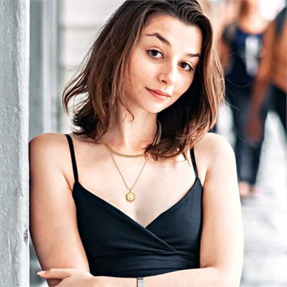 Nib - Souxmux, Double Layer Pendant Necklace - Gold Plated - Adjustable. - Picture 16 of 16